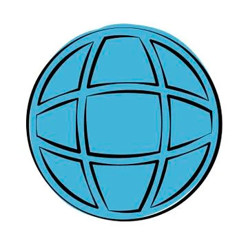 Global sphere icon Illustrazione stock