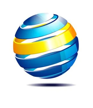 Global Sphere, Icon Symbol Stock Illustration