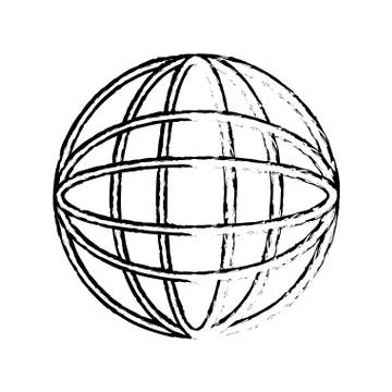 Global sphere symbol Illustrazione stock