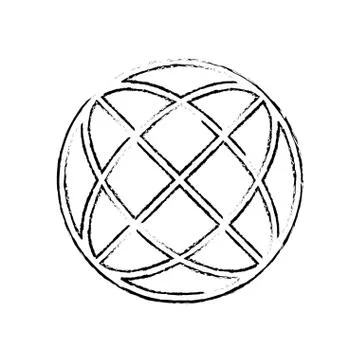 Global sphere symbol Illustrazione stock