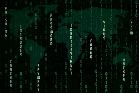 Global spyware concept Illustrazione stock