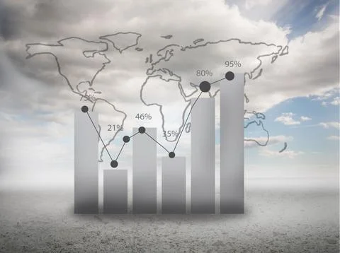Global statistic on sky background Stock Illustration