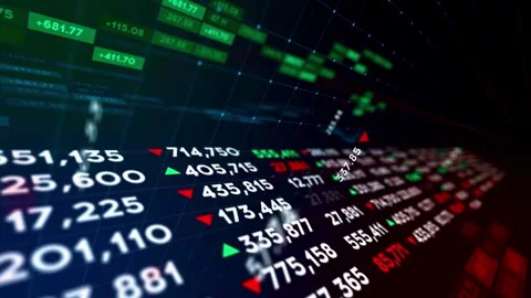 Global Stock Exchange Data Display with Market Volatility Video stock 319418008
