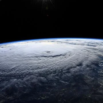 Global storm space vortex Celia (Elements of this image furnished by NASA) Stock Photos