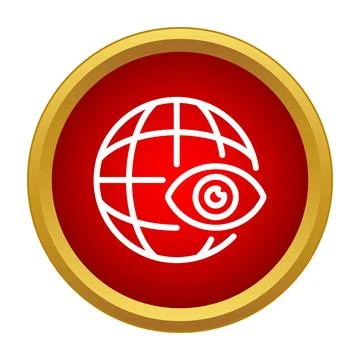 Global surveillance and security system icon Stock Illustration