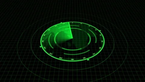 Global surveillance system radar animation futuristic green technology moni.. Stock Footage 316451283
