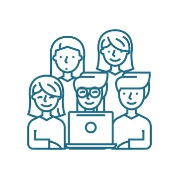 Global system control linear icon concept. Global system control line vector Stock Illustration