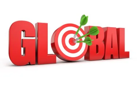 Global target seo Illustrazione stock
