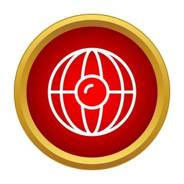 Global targeting icon representing worldwide business strategy Stock Illustration