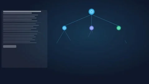 Global Team Chart Dark Navy Network 4K Stock Footage 342618000