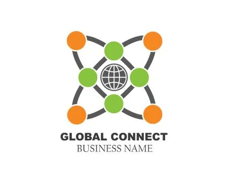 Global tech logo icon illustration vector Stock Illustration