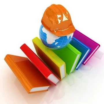 Global technical education Global technical education on a white backgroun... Foto stock