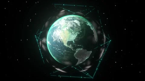 Global technologies and digitalization of world video concept Stock Footage 262905476