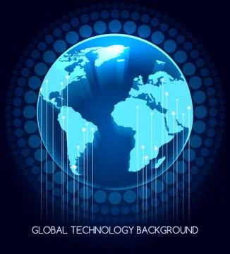 Global Technology Background Stock Illustration