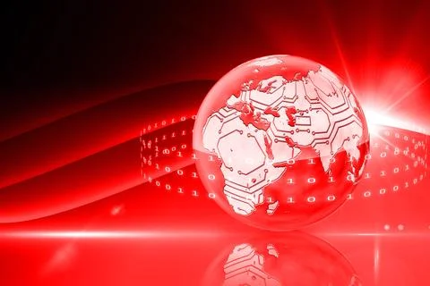 Global technology background Stock Illustration