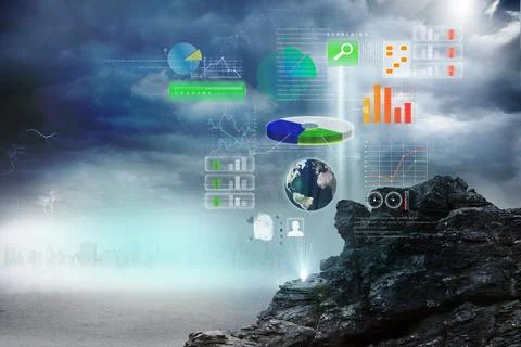 Global technology background 스톡 일러스트