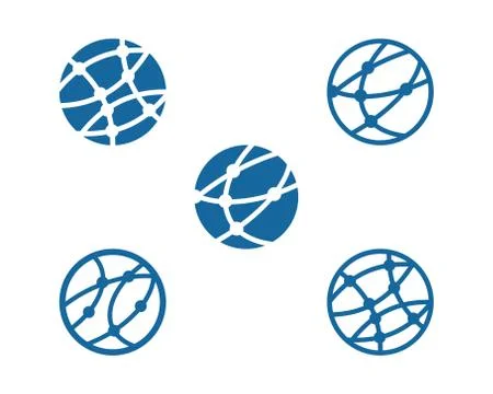 Global technology icon design Stock Illustration