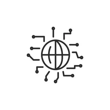 Global Technology Icon Stockillustratie