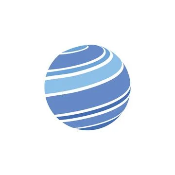 Global technology logo Stock Illustration