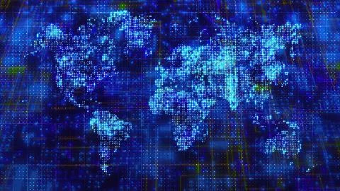 Global Technology map Illustrazione stock