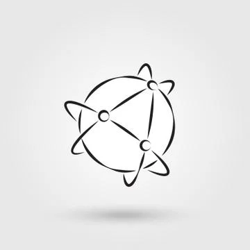 Global technology or social network icon イラスト素材