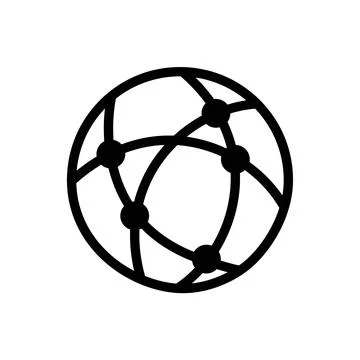 Global technology or social network Vector icon Stock Illustration