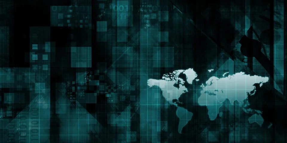 Global Technology Solutions Illustrazione stock