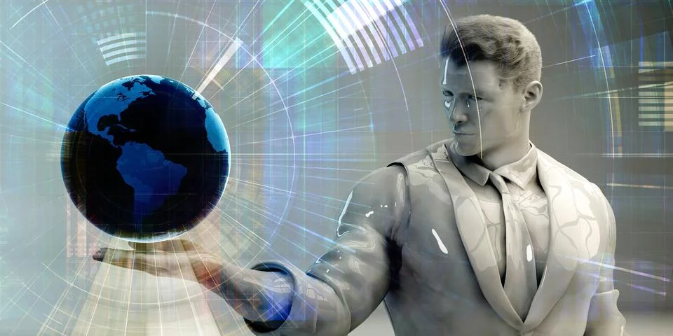 Global Technology Solutions Illustrazione stock