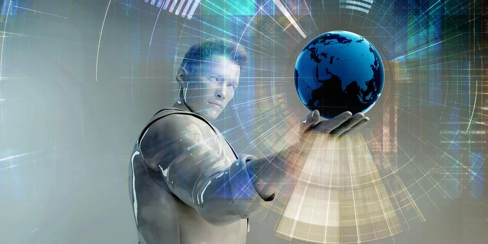 Global Technology Solutions Illustrazione stock