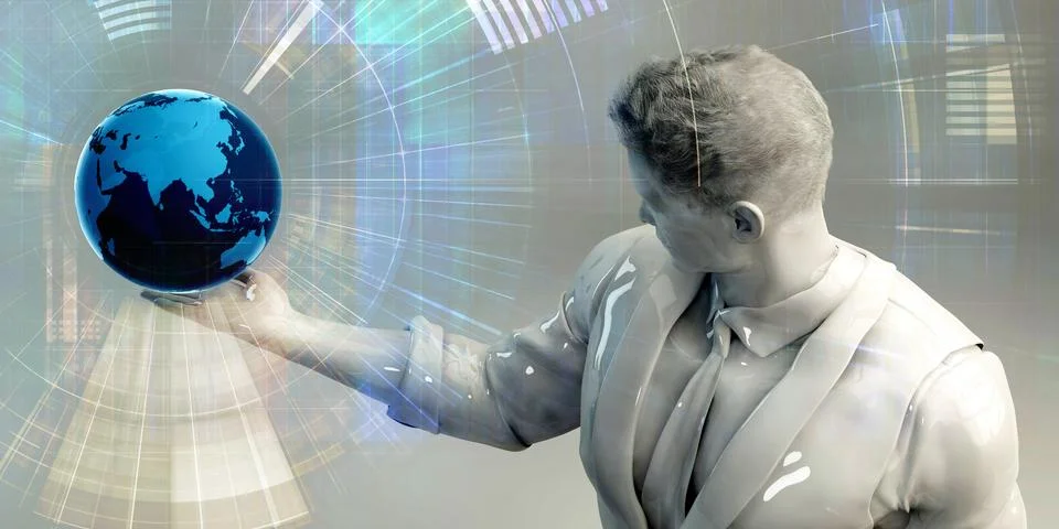 Global Technology Solutions 스톡 일러스트
