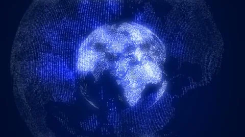 Global technology world map, globe worldmap icon, 3d render backgroung Stock Illustration