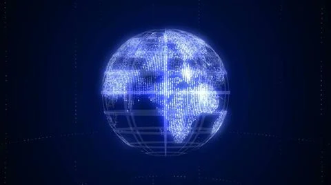Global technology world map, globe worldmap icon, 3d render backgroung Glo... Stock Photos