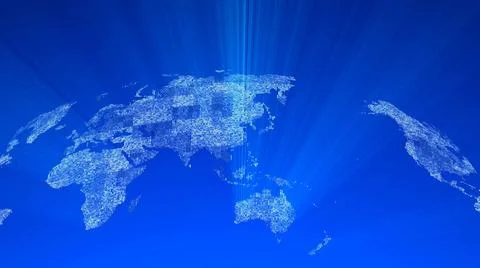 Global technology world map, globe worldmap icon, 3d render backgroung Glo... Stock Photos