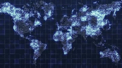 Global technology world map, globe worldmap icon, 3d render backgroung Glo... Stock Photos