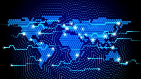 Global telecommunication concept Stock Illustration