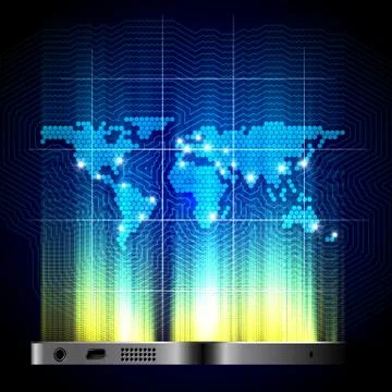Global telecommunication concept Stock Illustration