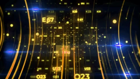 Global Telecommunication Hub Tech Background with Digital World Map Connecti Stock Footage 343726421