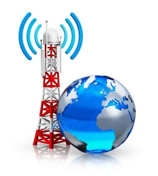 Global telecommunications concept Stock Illustration