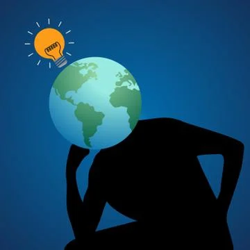 Global Thinker Stock Illustration