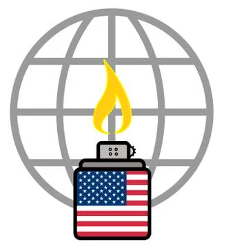 Global threat to the world order Illustrazione stock