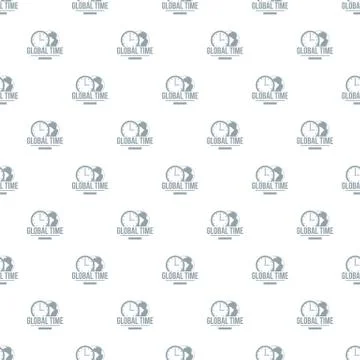 Global time pattern vector seamless Illustrazione stock