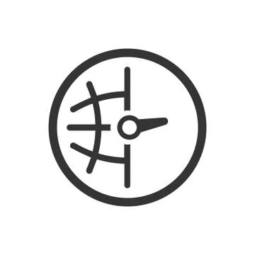 Global Time Zone Icon Stock Illustration