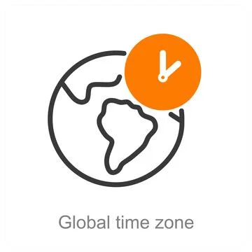 Global time zone Stock Illustration