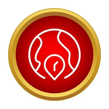 Global time zone tracking location pin icon Stock Illustration