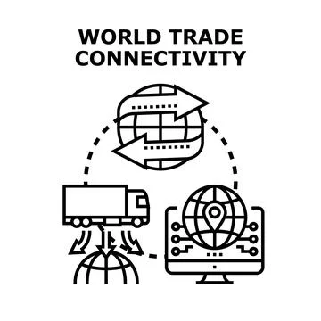 Global trade connectivity forming a logistic network Stock Illustration