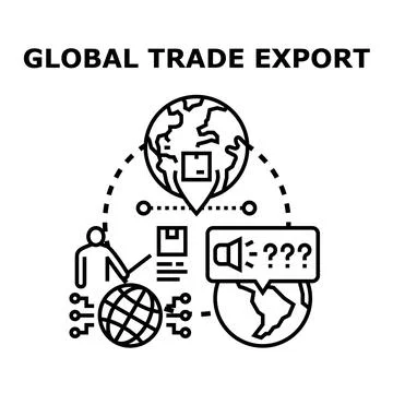Global trade export business development concept 스톡 일러스트