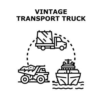 Global transportation logistic network linking trucks and vessel イラスト素材