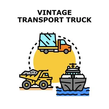 Global transportation logistic network linking trucks and vessel イラスト素材