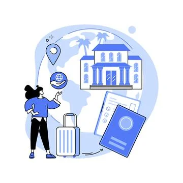Global travelling abstract concept vector illustration. Stock Illustration
