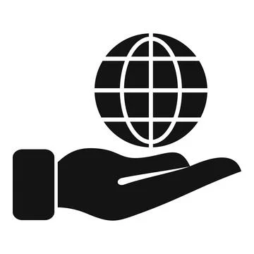 Global trust icon simple vector. Core value Illustrazione stock